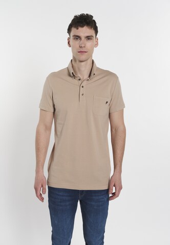 DENIM CULTURE Shirt 'Hampus' in Beige: predná strana