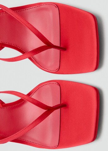 MANGO T-Bar Sandals 'Ross' in Red
