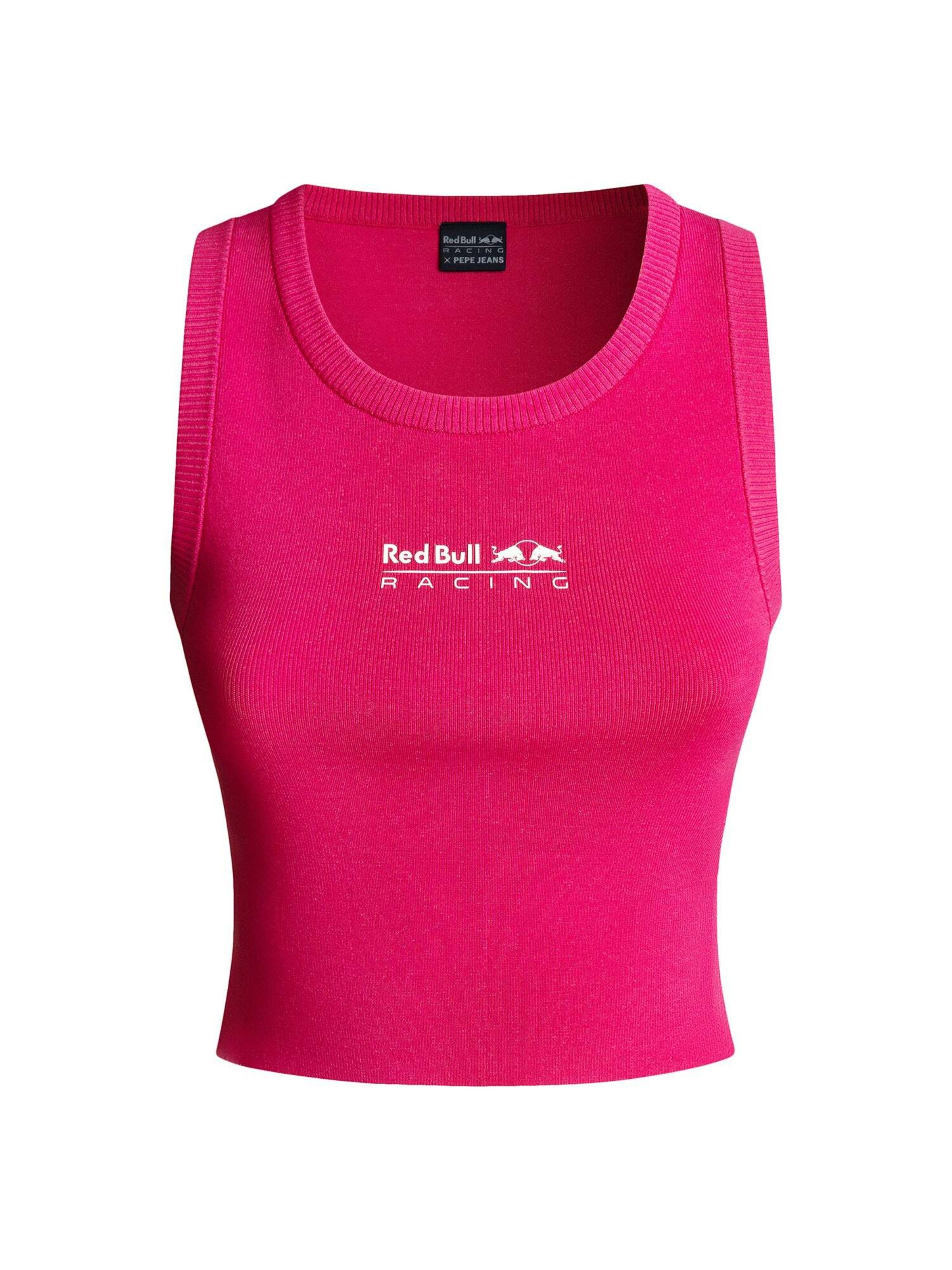 Red Bull Racing x Pepe Jeans Gebreide top 'Red Bull Racing x Pepe Jeans' in Roze: voorkant