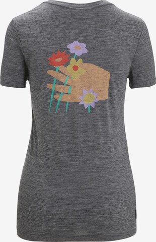 ICEBREAKER Funkcionalna majica 'Tech Lite II Springtime Flowers' | siva barva