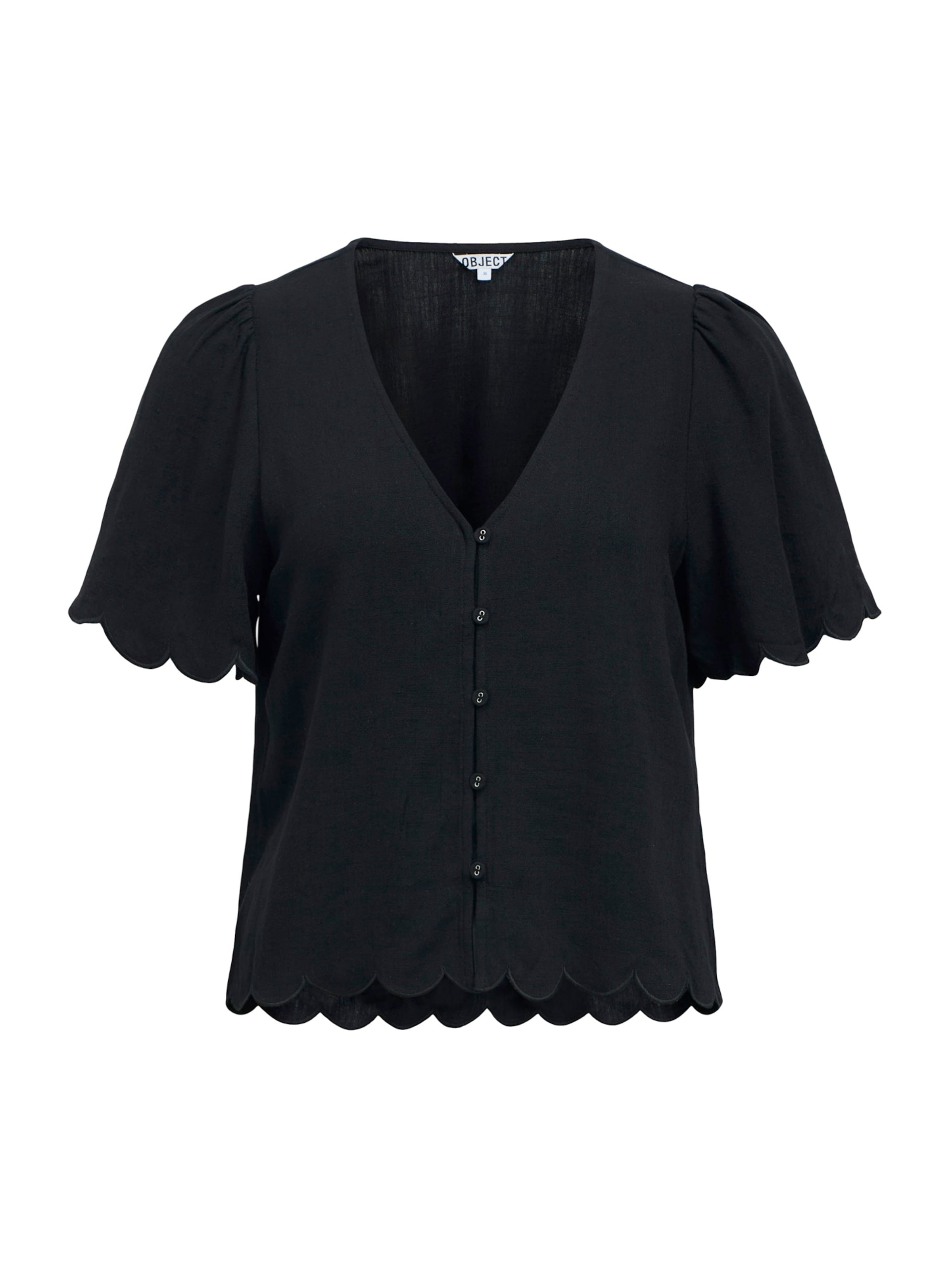 OBJECT Blúzka 'OBJSANNE' - Čierna: predná strana