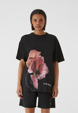 9N1M SENSE Shirt 'Flower 2' in Black: front