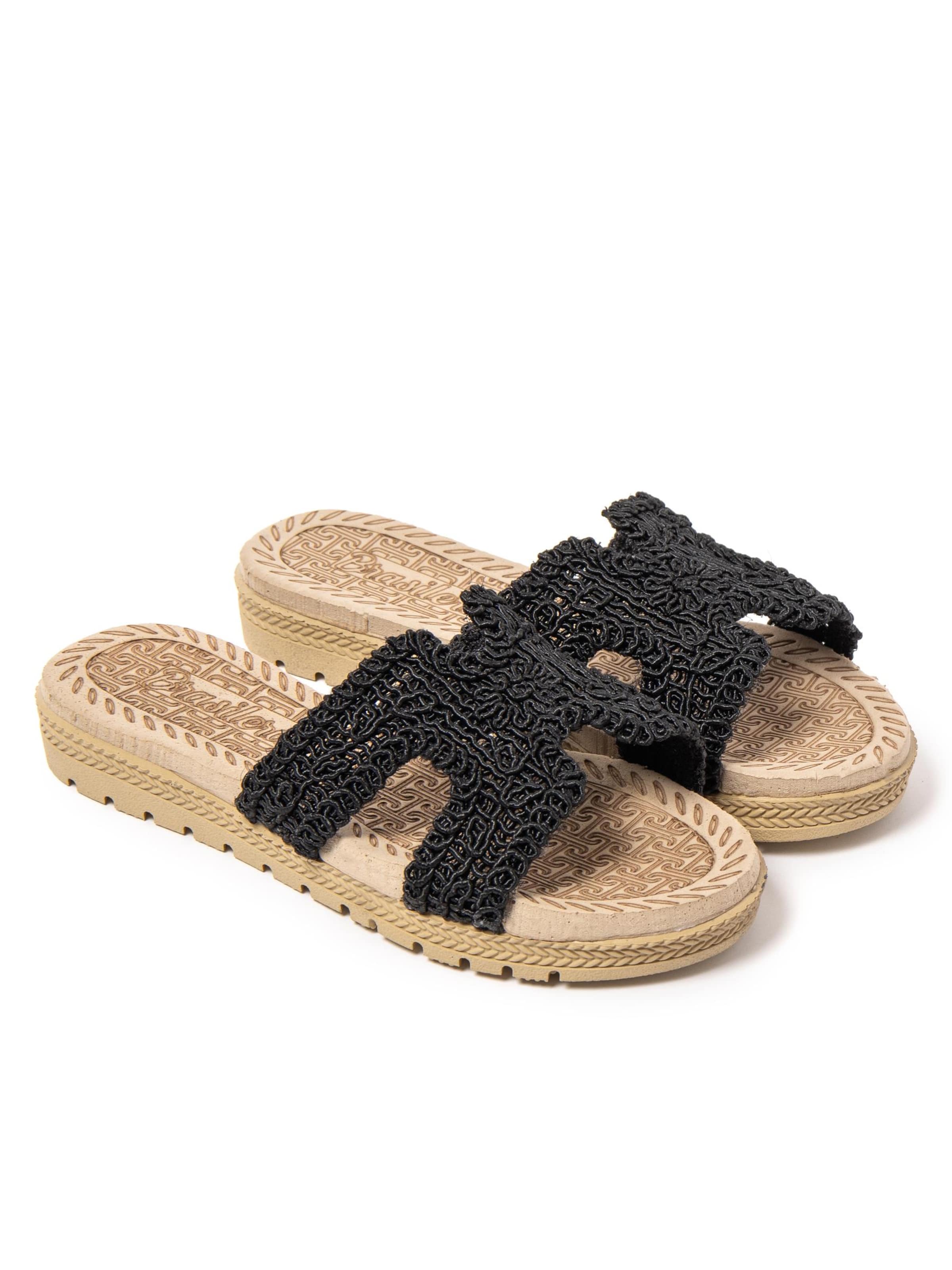 Brasileras Slippers 'Braida' in Black