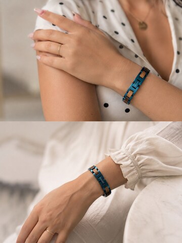 Bracelet 'DIEKSEE' Holzwerk en bleu