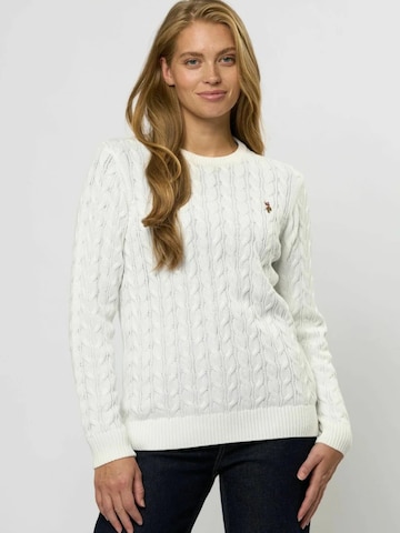 Pull-over 'Madeline' U.S. POLO ASSN. en blanc : devant
