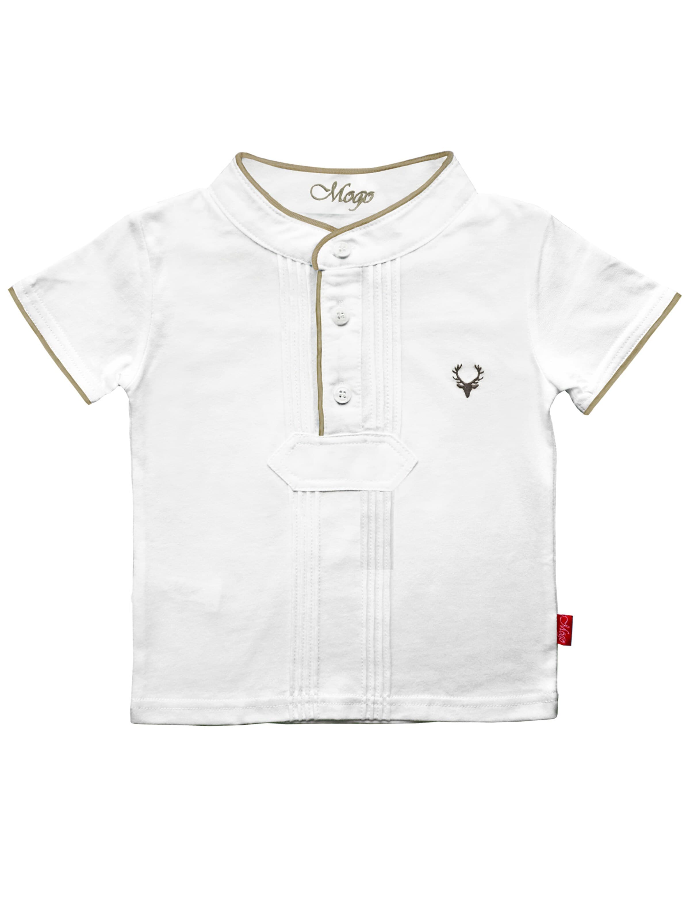Mogo Shirt 'Pfoadl'‌ in Weiß: Vorderseite