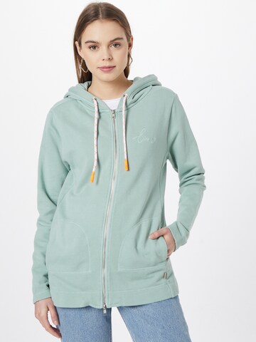 LIEBLINGSSTÜCK Zip-Up Hoodie 'Casidy' in Green: front