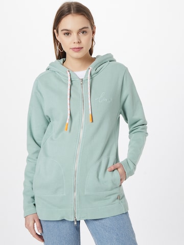 LIEBLINGSSTÜCK Zip-Up Hoodie 'Casidy' in Green: front