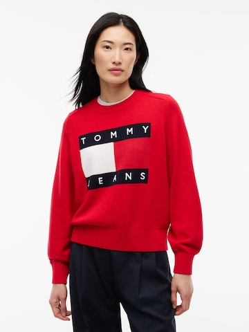 Tommy Jeans Pullover i rød: forside