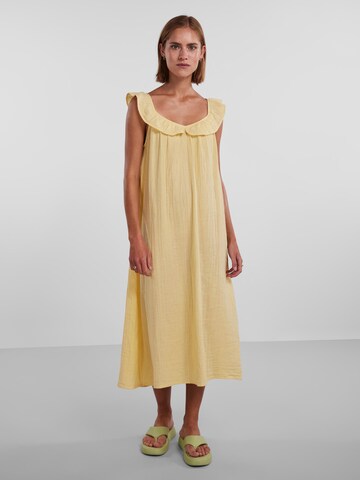 PIECES Summer Dress 'Lelou' in Yellow