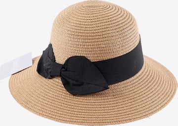 Cappello 'Hat with bow' di Emilie collection in beige: frontale