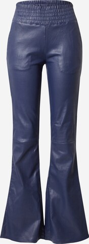 Ibana Flared Broek 'Pinnie' in Blauw: voorkant