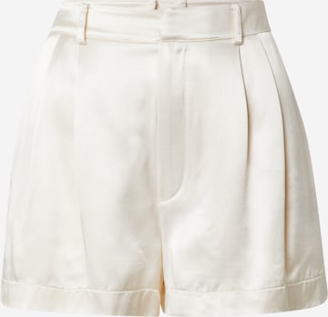 A LOT LESS Loosefit Kalhoty se sklady v pase 'Valentina' – bílá: přední strana
