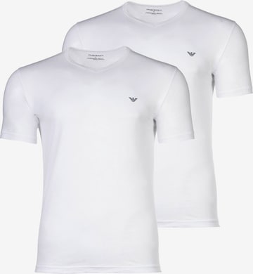 T-Shirt Emporio Armani en blanc : devant
