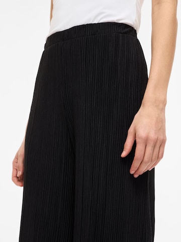 VILA Szeroka nogawka Spodnie 'VIPLISA' w kolorze czarny