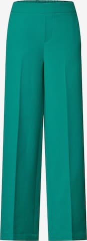 STREET ONE Wide leg Pleated Pants in Green: front