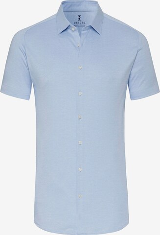 Chemise business DESOTO en bleu : devant