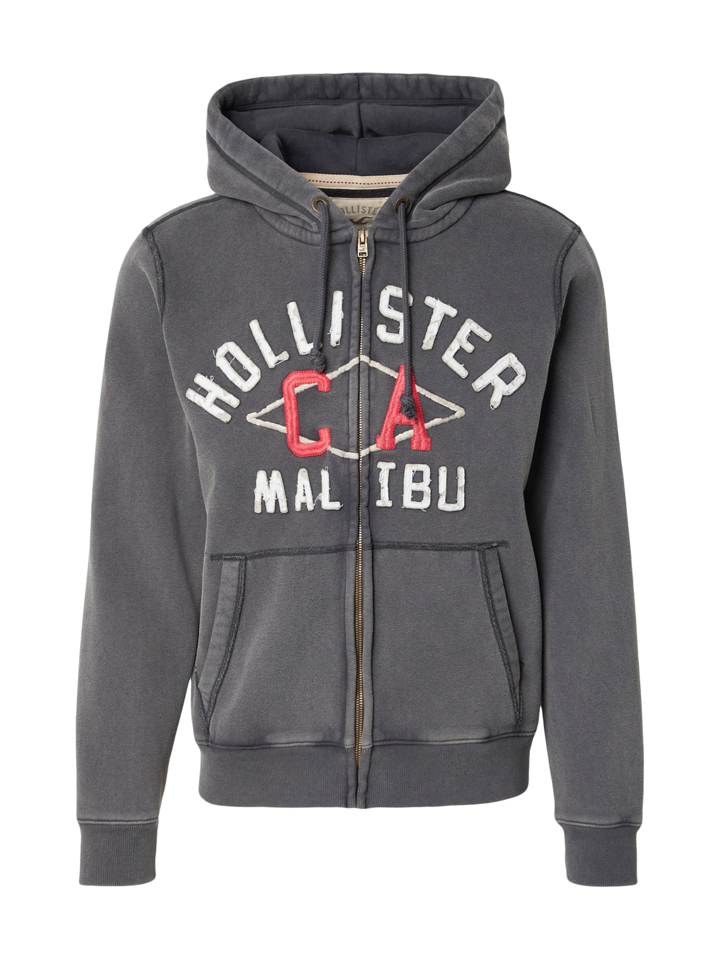 HOLLISTER Mikina – černá: přední strana