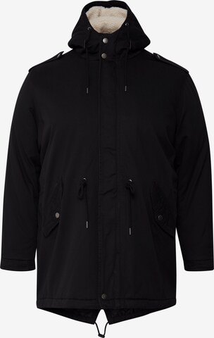 !Solid Between-Seasons Parka in Black: front