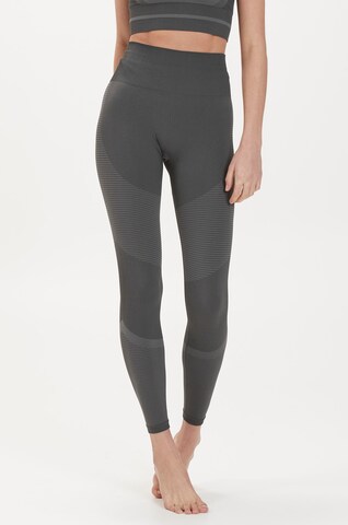 Athlecia Slim fit Workout Pants 'SEMARINE W' in Grey: front