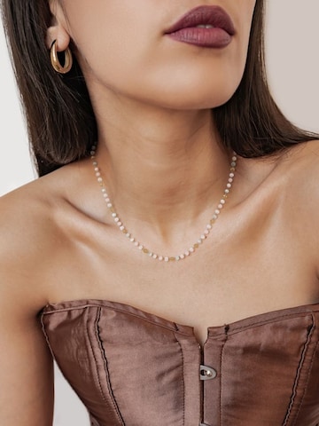Hey Happiness Halsband 'Pastel Glow' i silver: framsida