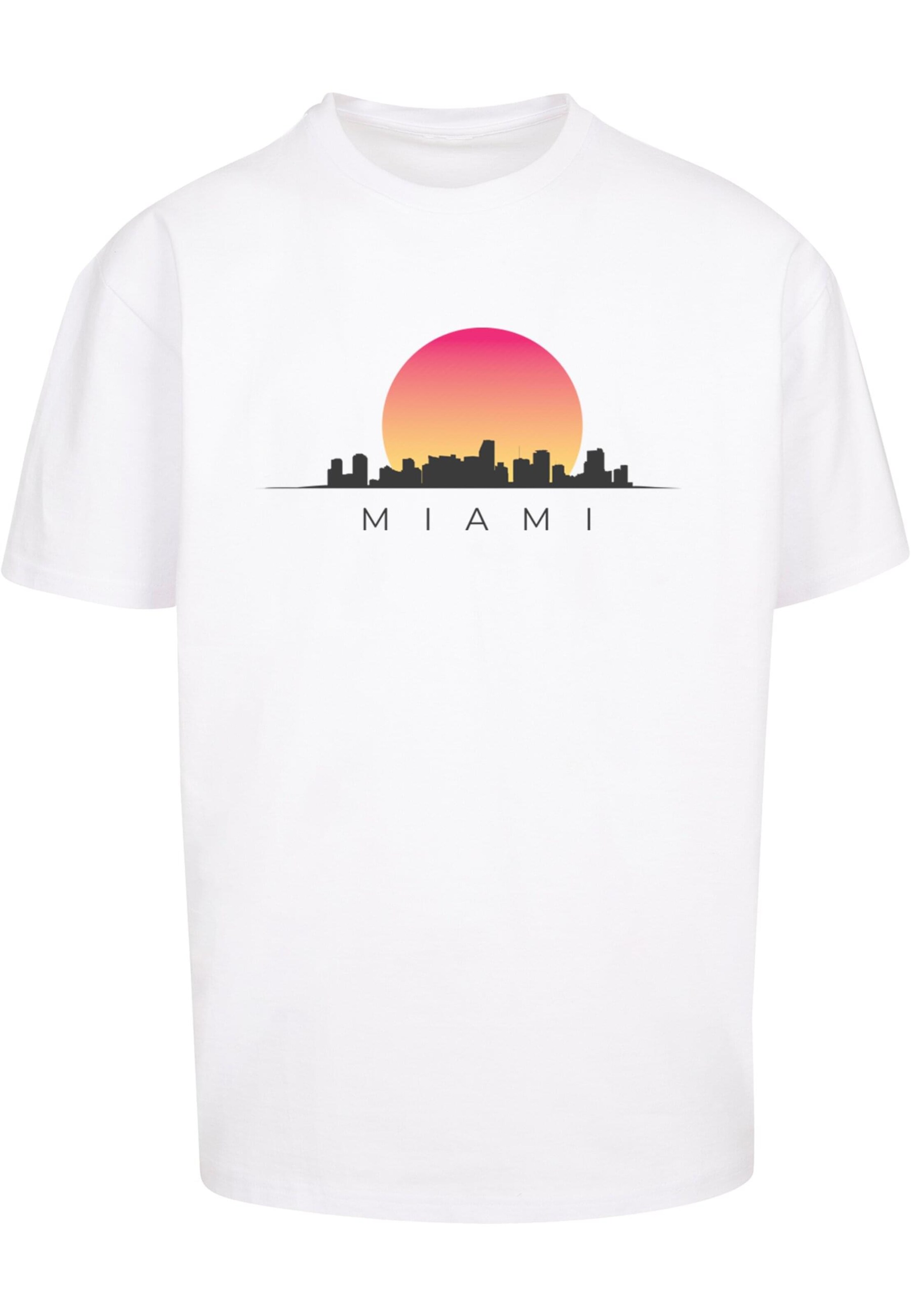 Merchcode Shirt 'Miami' in Wit: voorkant
