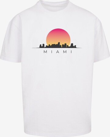 Maglietta 'Miami' di Merchcode in bianco: frontale