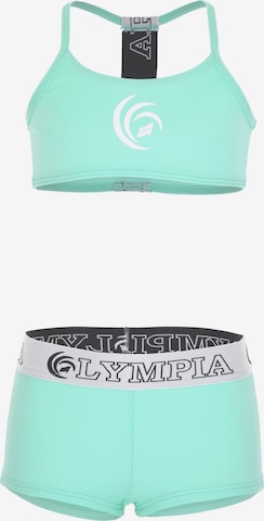OLYMPIA Bustier Bikini in Groen: voorkant