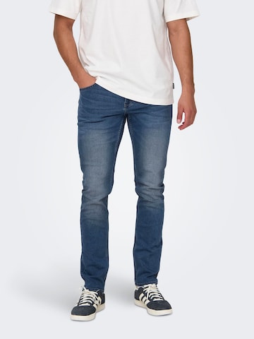 Coupe slim Jean 'LOOM' Only & Sons en bleu