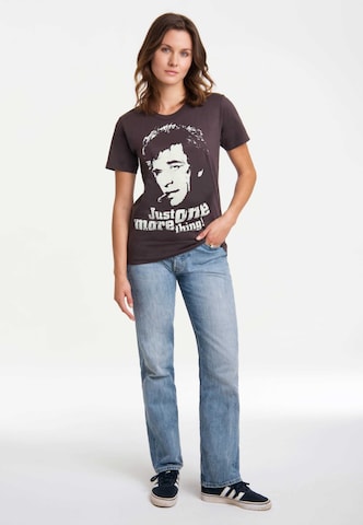 LOGOSHIRT Shirt 'Columbo - Just One More Thing' in Grijs