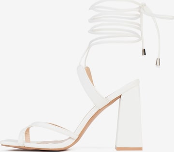 Celena T-bar sandals 'Chenaya' in White: front