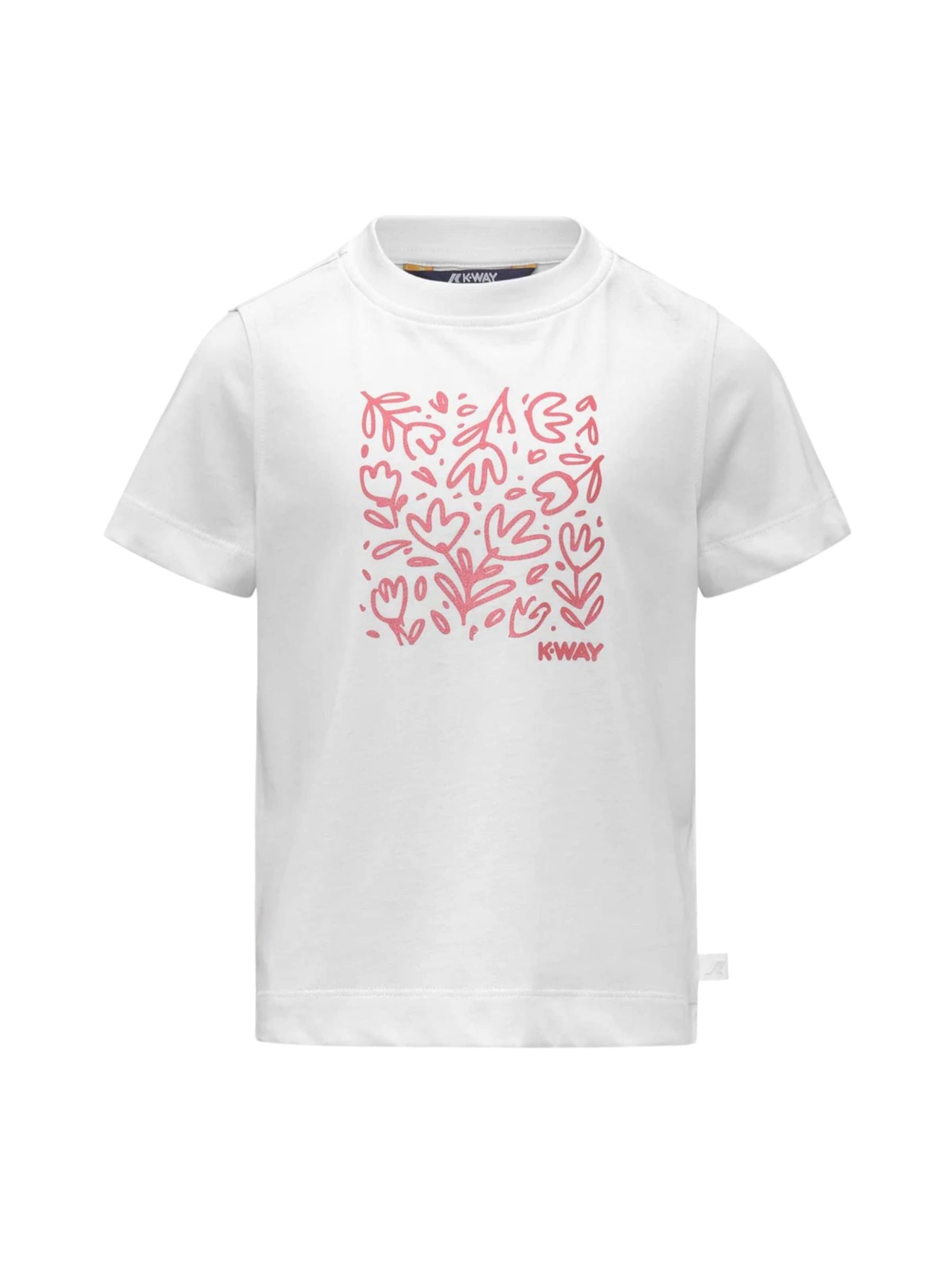 K-Way Shirt 'K-WAY KIDS P.MELIS FLEURS JERSEY T-SHIRT' in Wit: voorkant