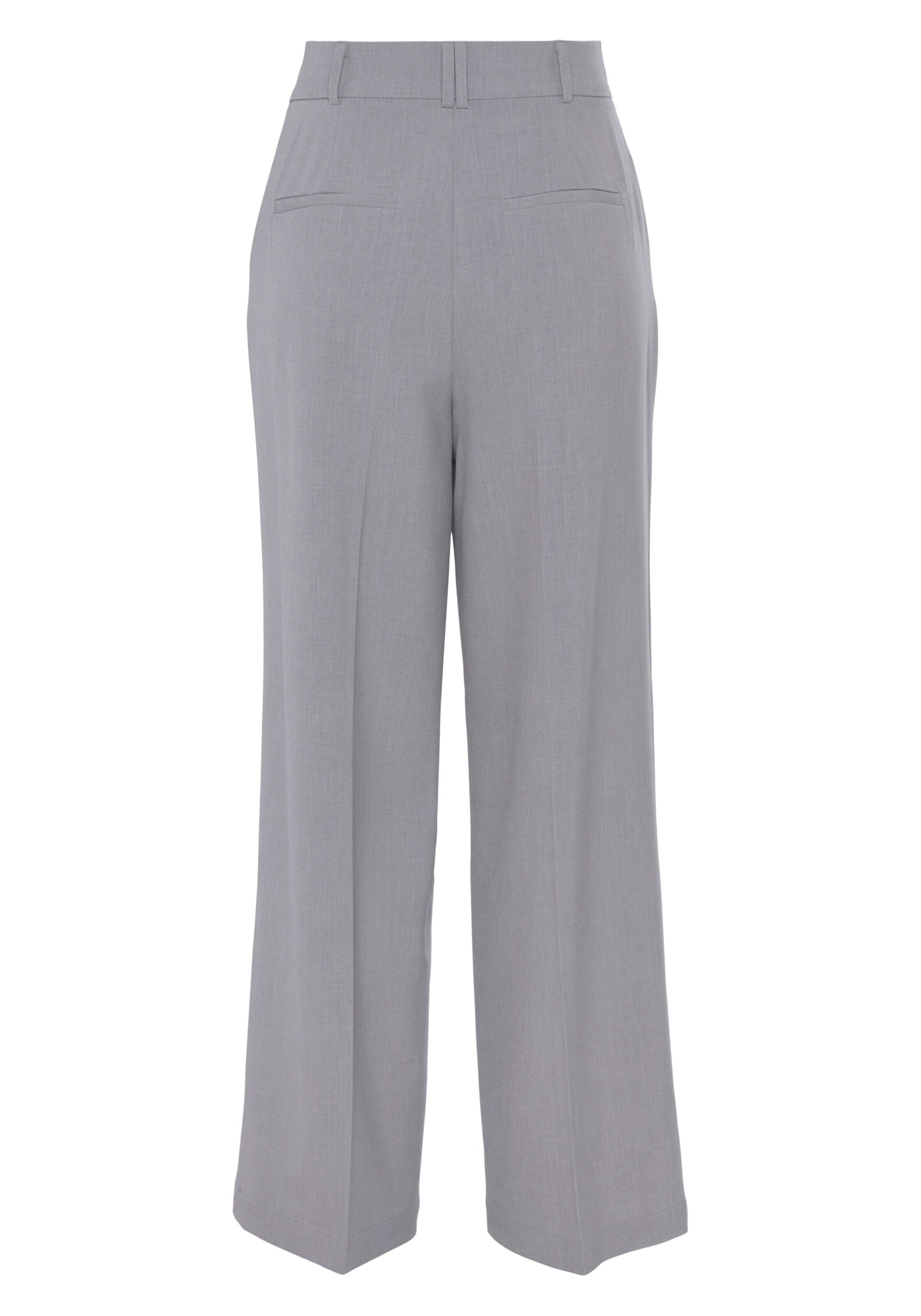 LASCANA - Pierna ancha Pantalón plisado en gris