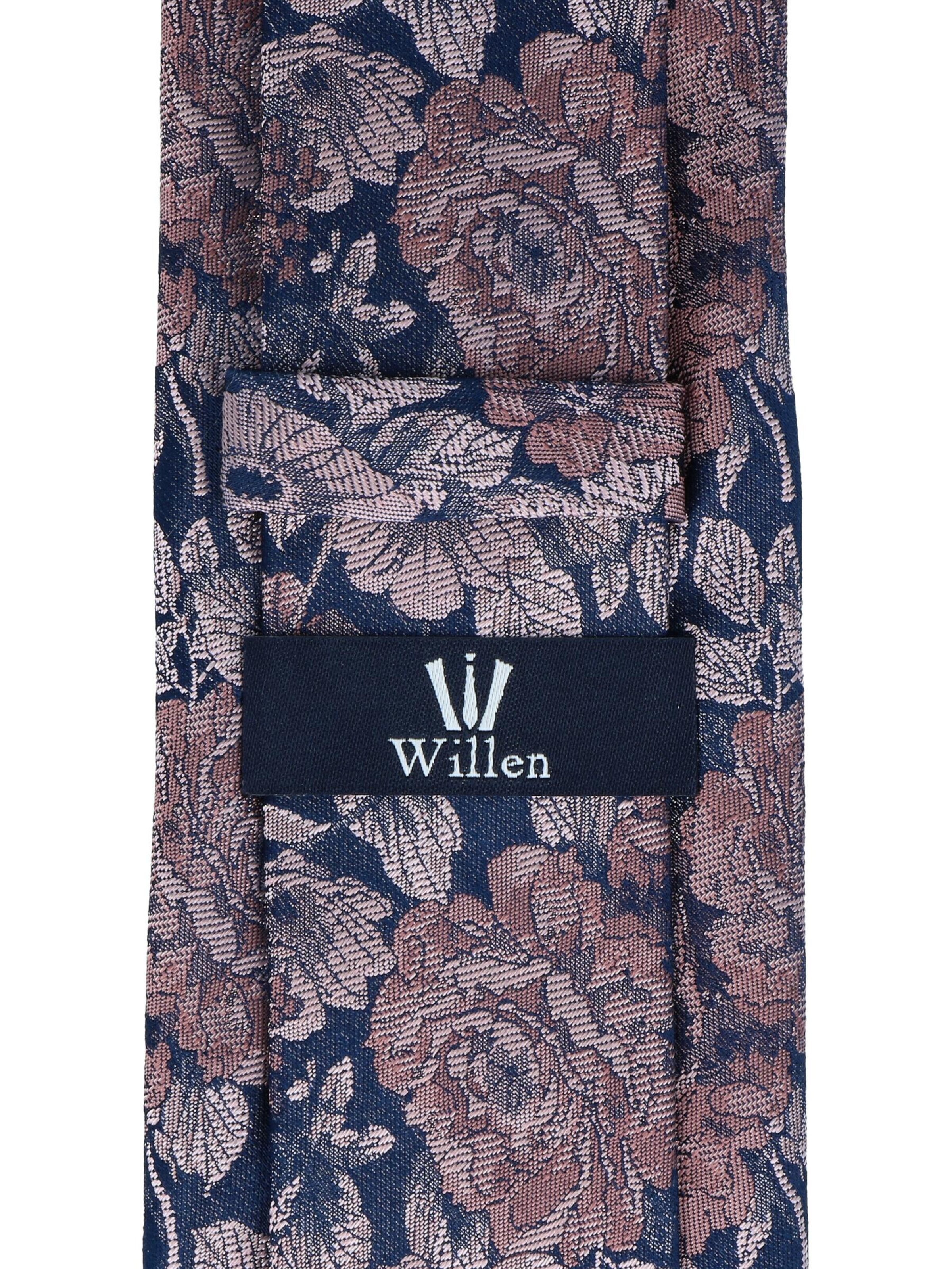 WILLEN Tie 'Millefleur Marine' in Pink