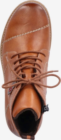 Rieker Lace-Up Ankle Boots in Brown