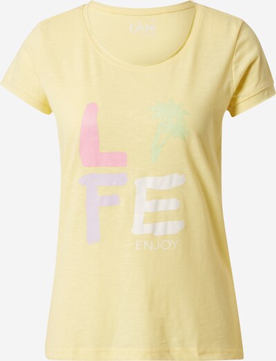 Tricou BLUE SEVEN pe galben deschis / verde deschis / lila / alb, Vizualizare produs