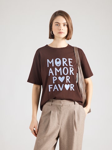 Hailys Tričko 'Su44ndy' - Hnedá: predná strana