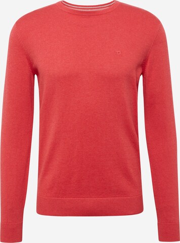 Pull-over TOM TAILOR en rouge : devant