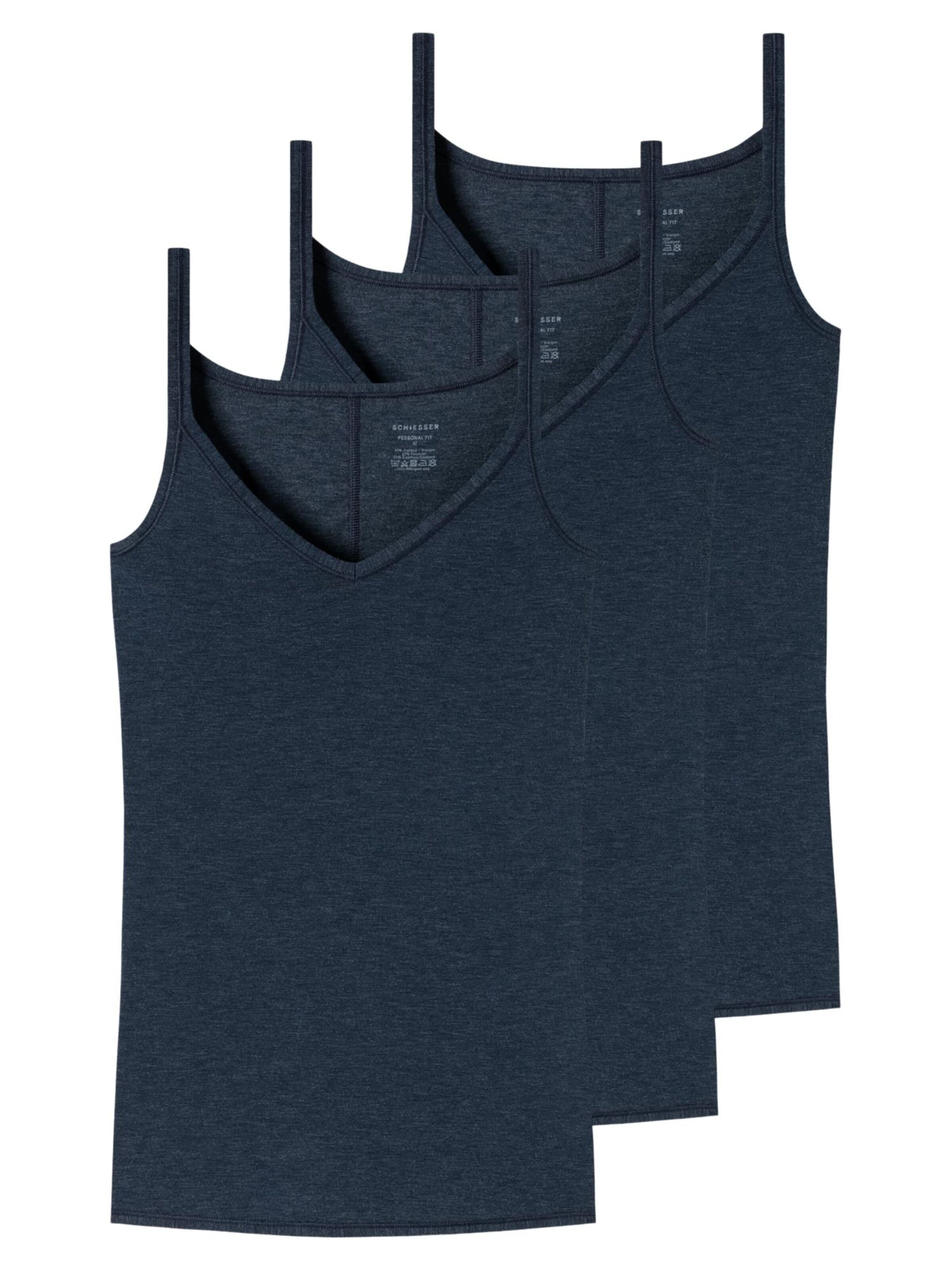 SCHIESSER Unterhemd 'Personal Fit'‌‌‌‌‌‌‌‌ in Blau: Vorderseite