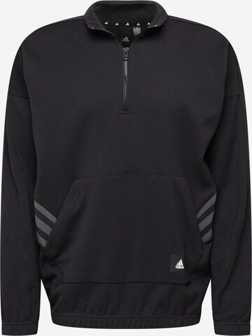 melns ADIDAS PERFORMANCE Sportiska tipa džemperis: no priekšpuses