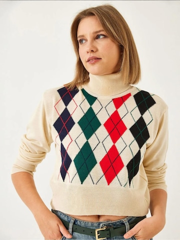 Top 'Strickoberteile' di Bianco Lucci in beige