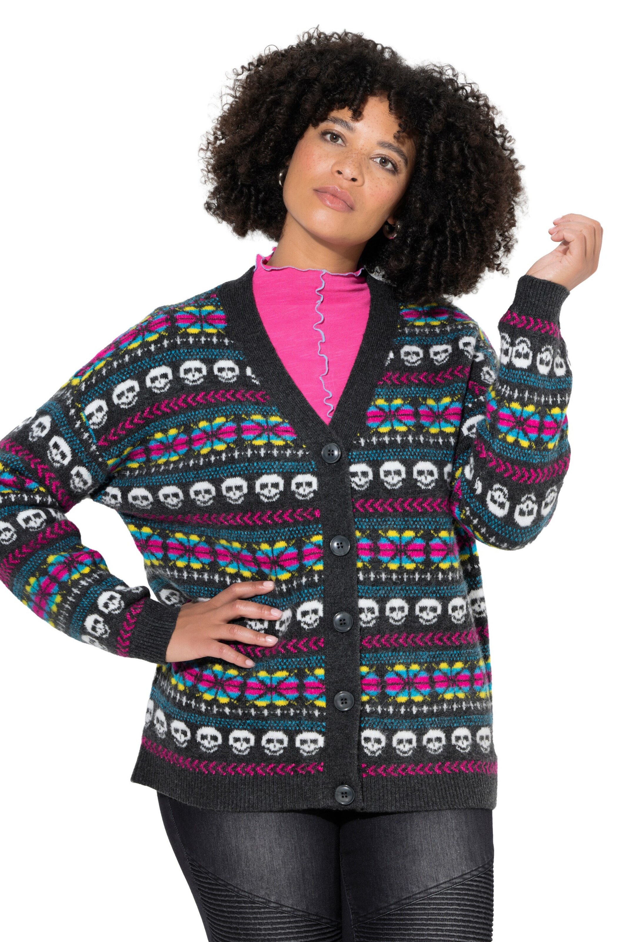 Angel of Style Gebreid vest in Zwart: voorkant