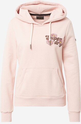 Superdry Sweatshirt in Pink: predná strana