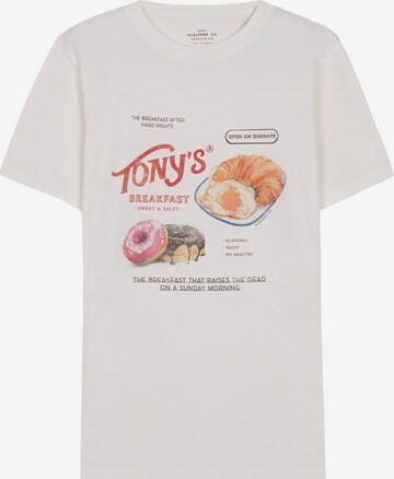 Maglietta 'Tony Tee' di Scalpers in bianco: frontale