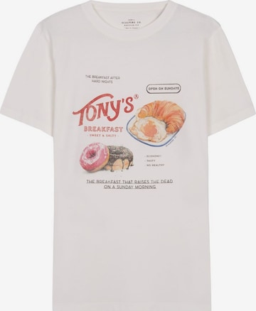 Scalpers Shirt 'Tony Tee' in Wit: voorkant