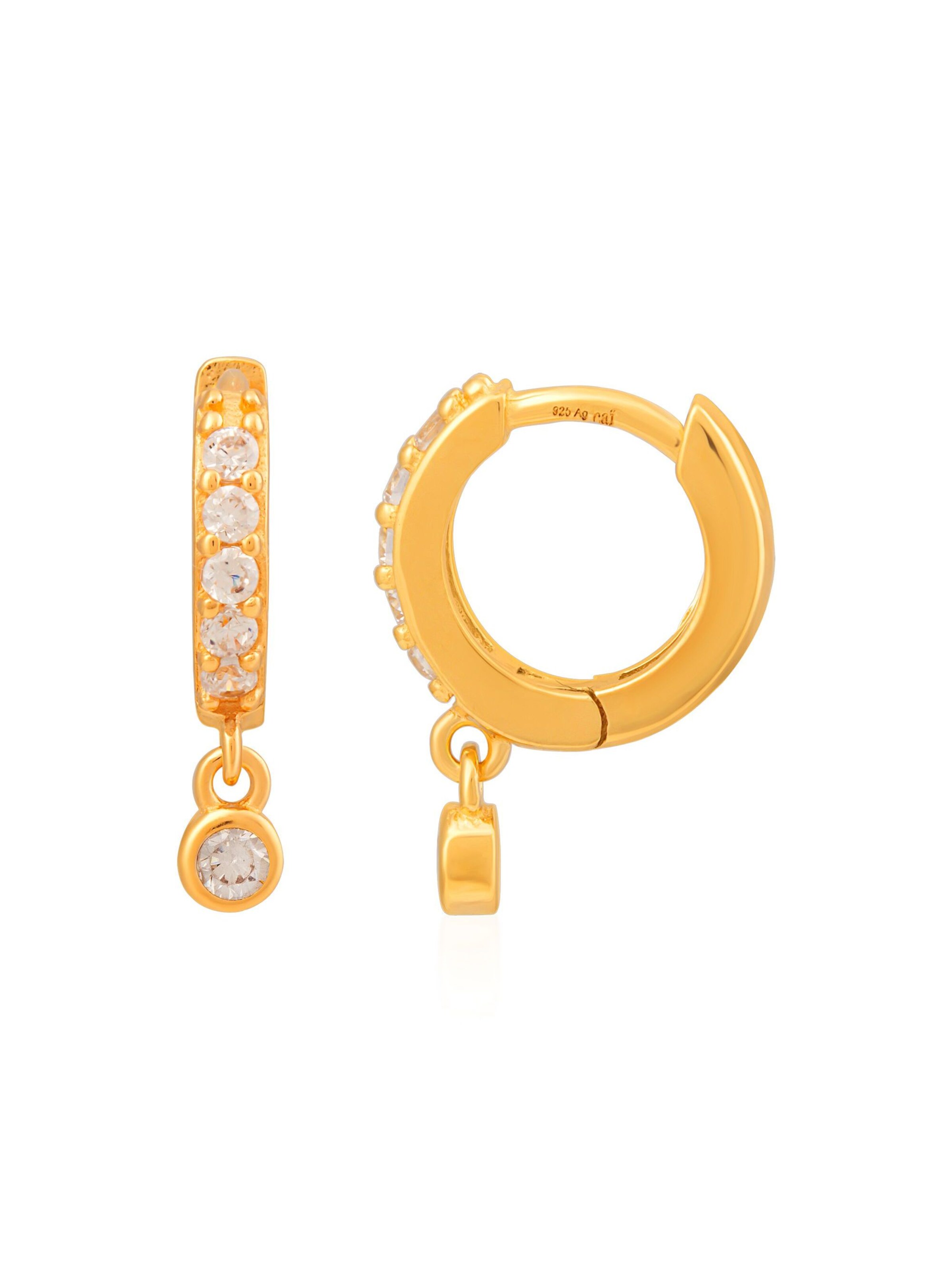 Boucles d'oreilles caï en jaune