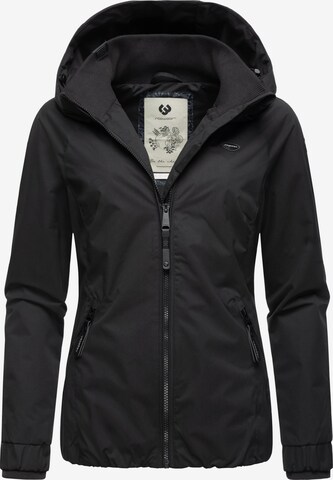 Ragwear Weatherproof jacket 'Dizzie' in Black: front