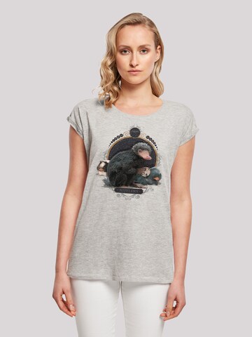 F4NT4STIC T-Shirt 'Phantastische Tierwesen Baby Nifflers' in Grau: Vorderseite