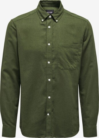 Camicia 'Onsgudmund' di Only & Sons in verde: frontale