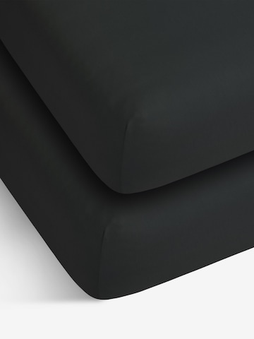 Aspero Bed Sheet in Black: front